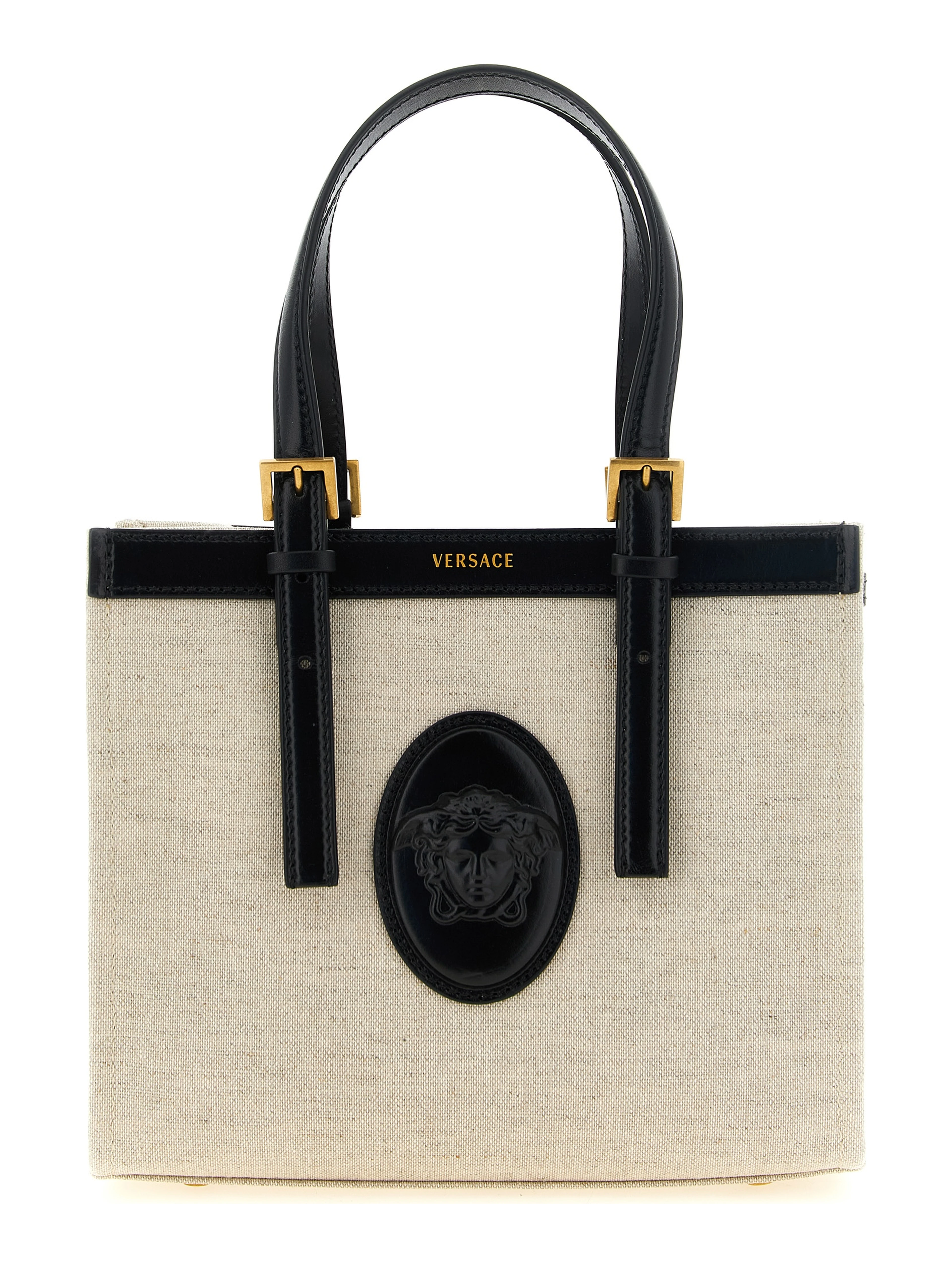 Beige Linen Tote Bag