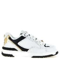 Bicolor Leather Low Top Sneakers