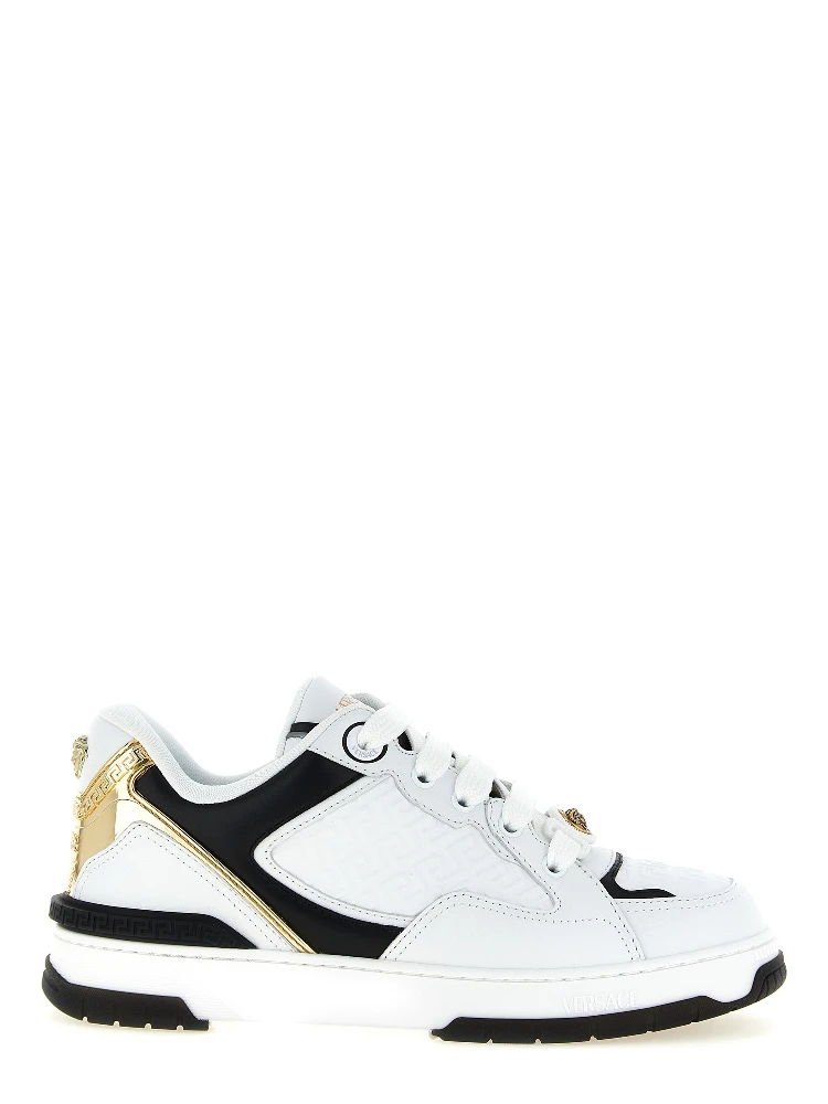 Bicolor Leather Low Top Sneakers