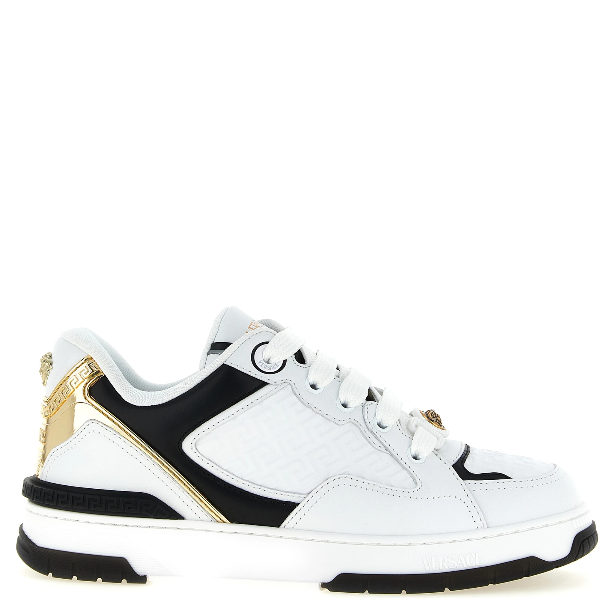 Bicolor Leather Low Top Sneakers
