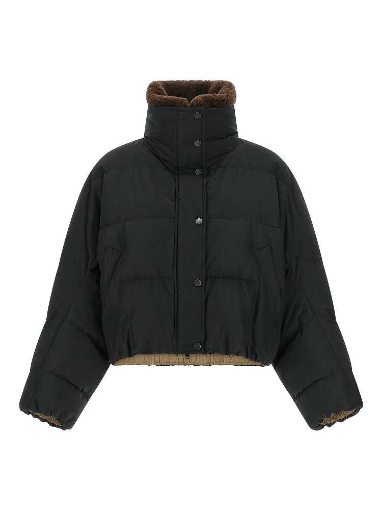 Black Cotton Full-Length Jacket