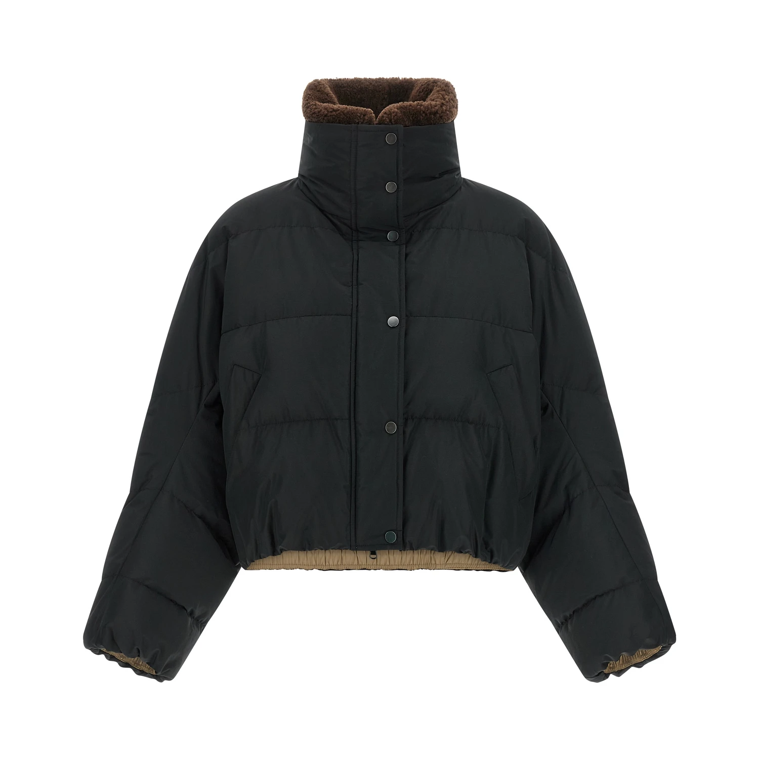Black Cotton Full-Length Jacket