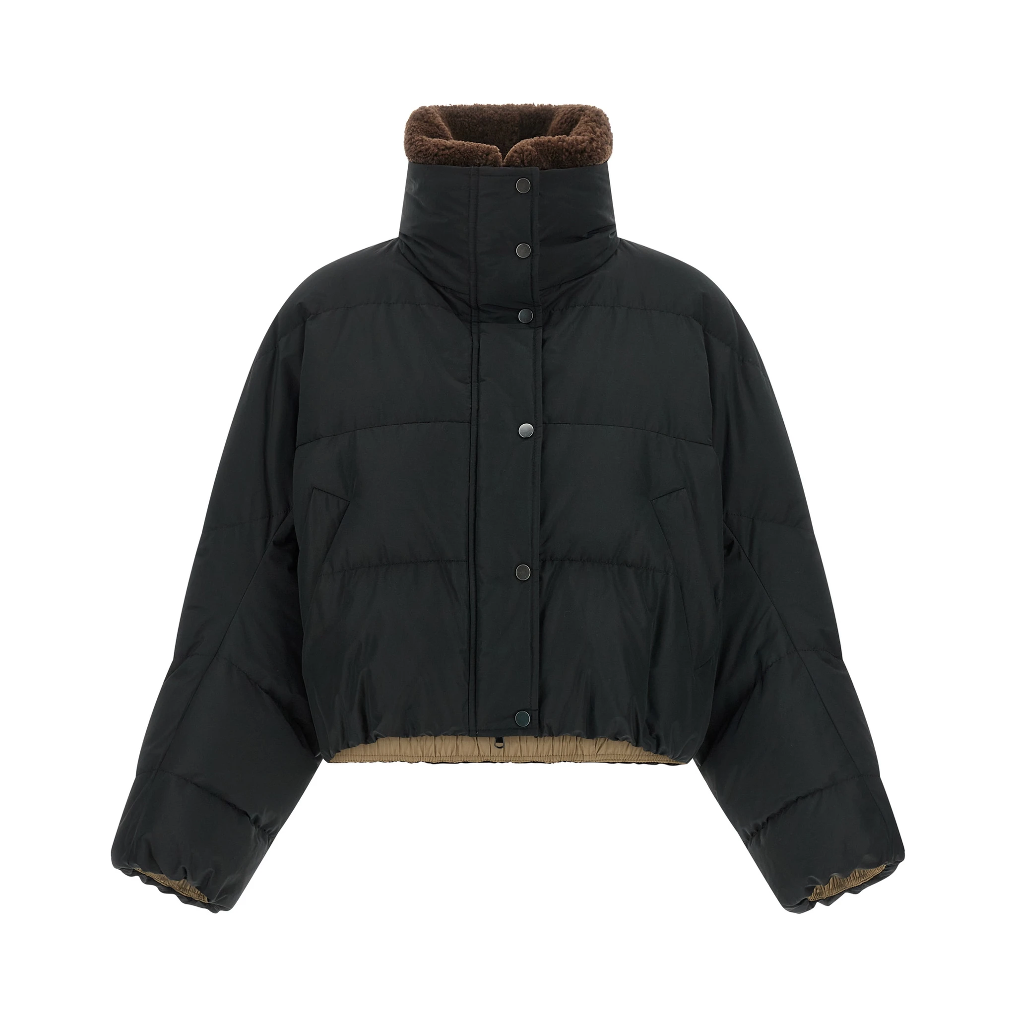 Black Cotton Full-Length Jacket
