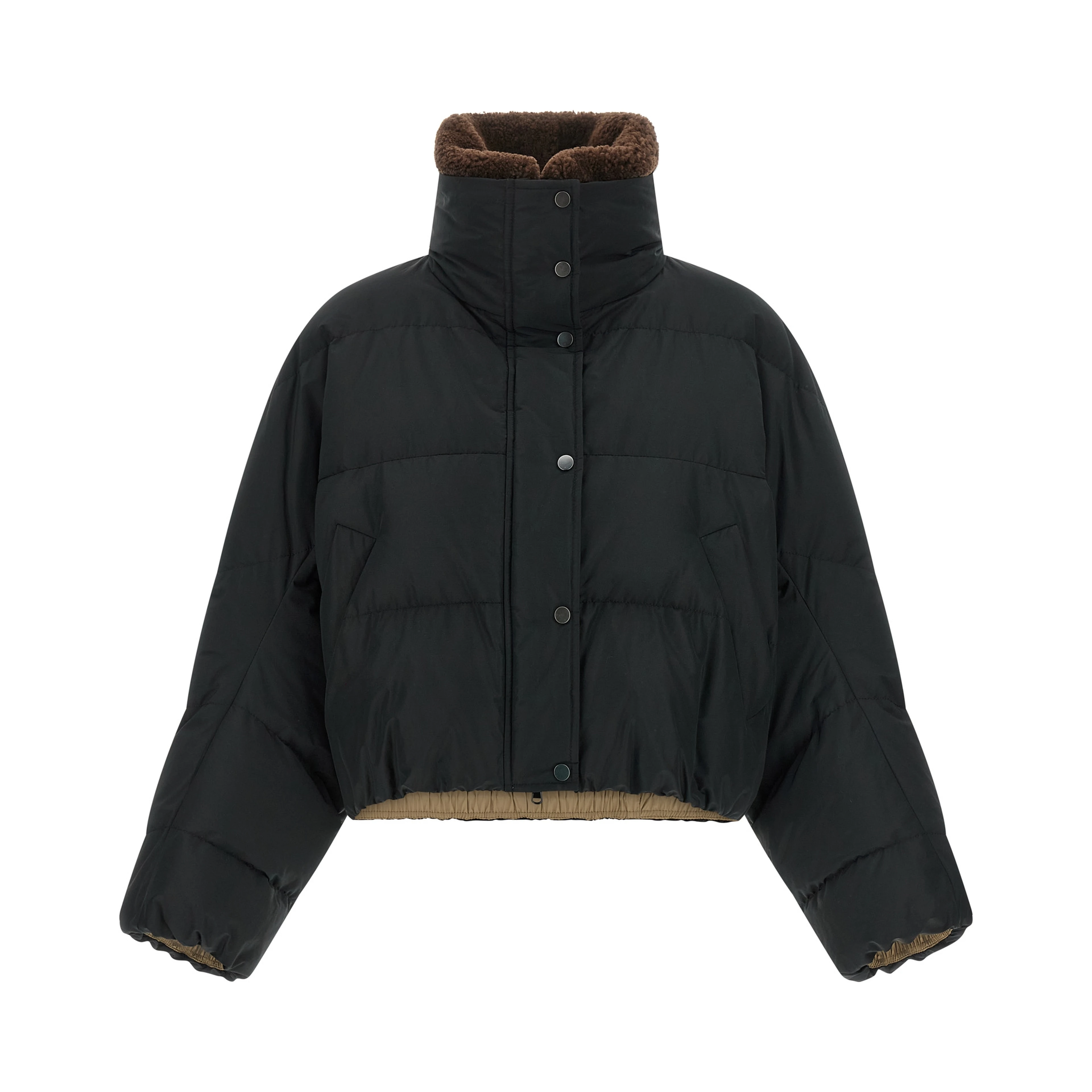 Black Cotton Full-Length Jacket