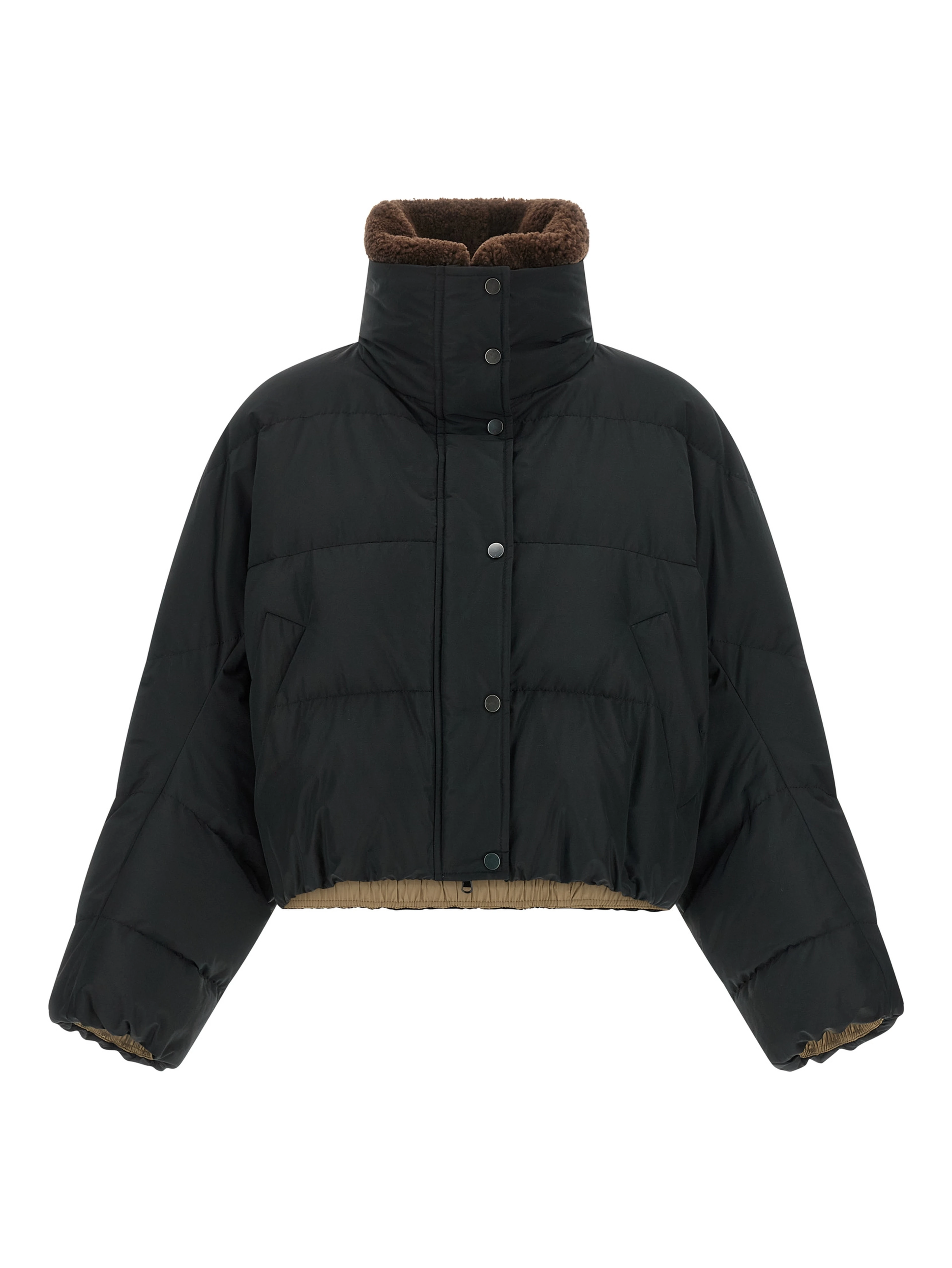 Black Cotton Full-Length Jacket
