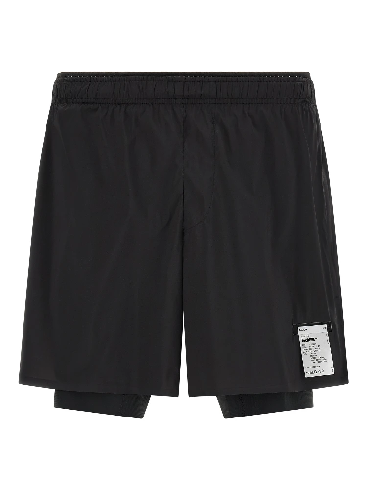 Black Nylon Bermuda Shorts