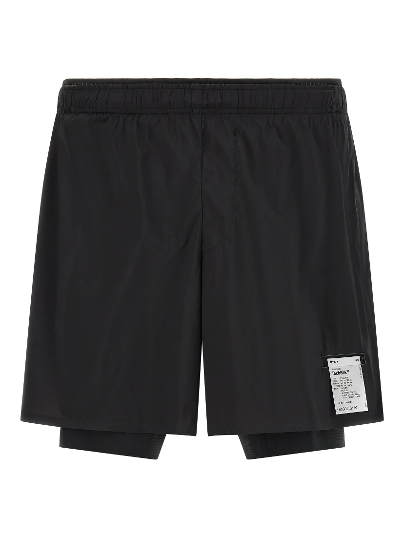 Black Nylon Bermuda Shorts