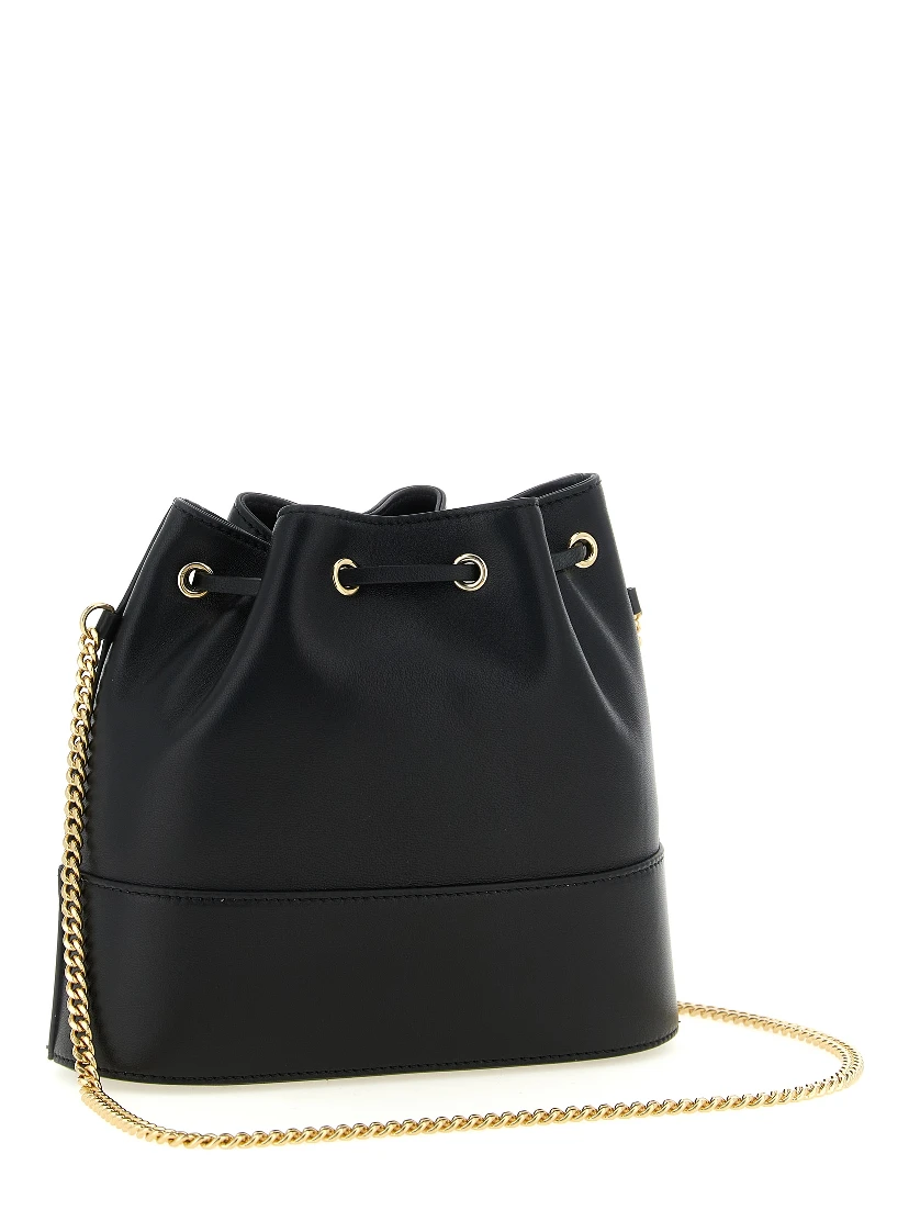 Black Lamb Leather Crossbody Bag