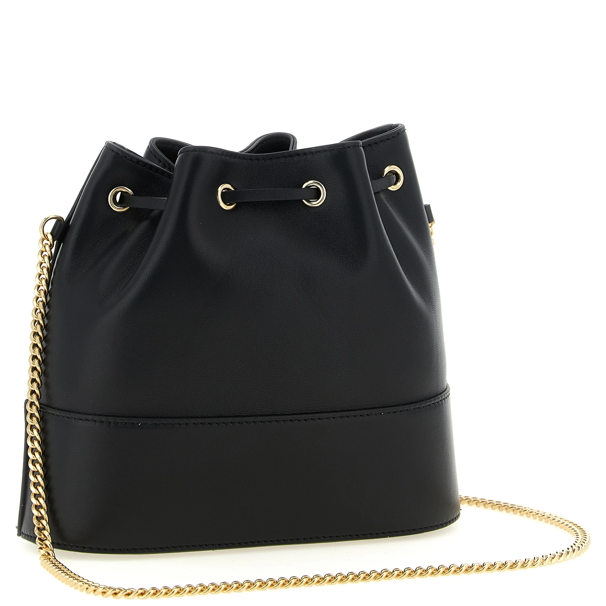 Black Lamb Leather Crossbody Bag
