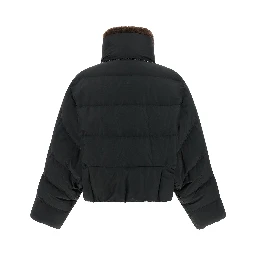 Black Cotton Full-Length Jacket