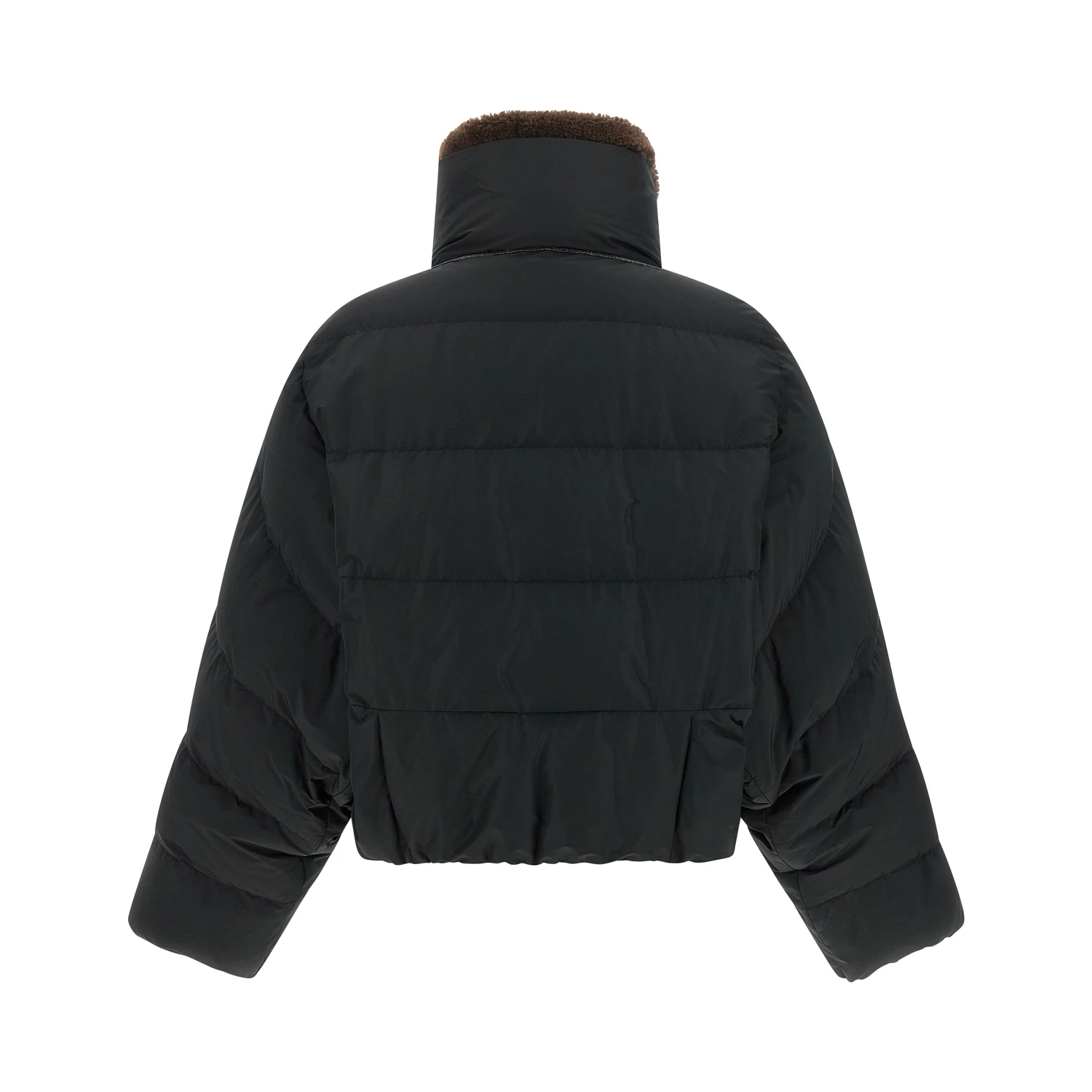 Black Cotton Full-Length Jacket