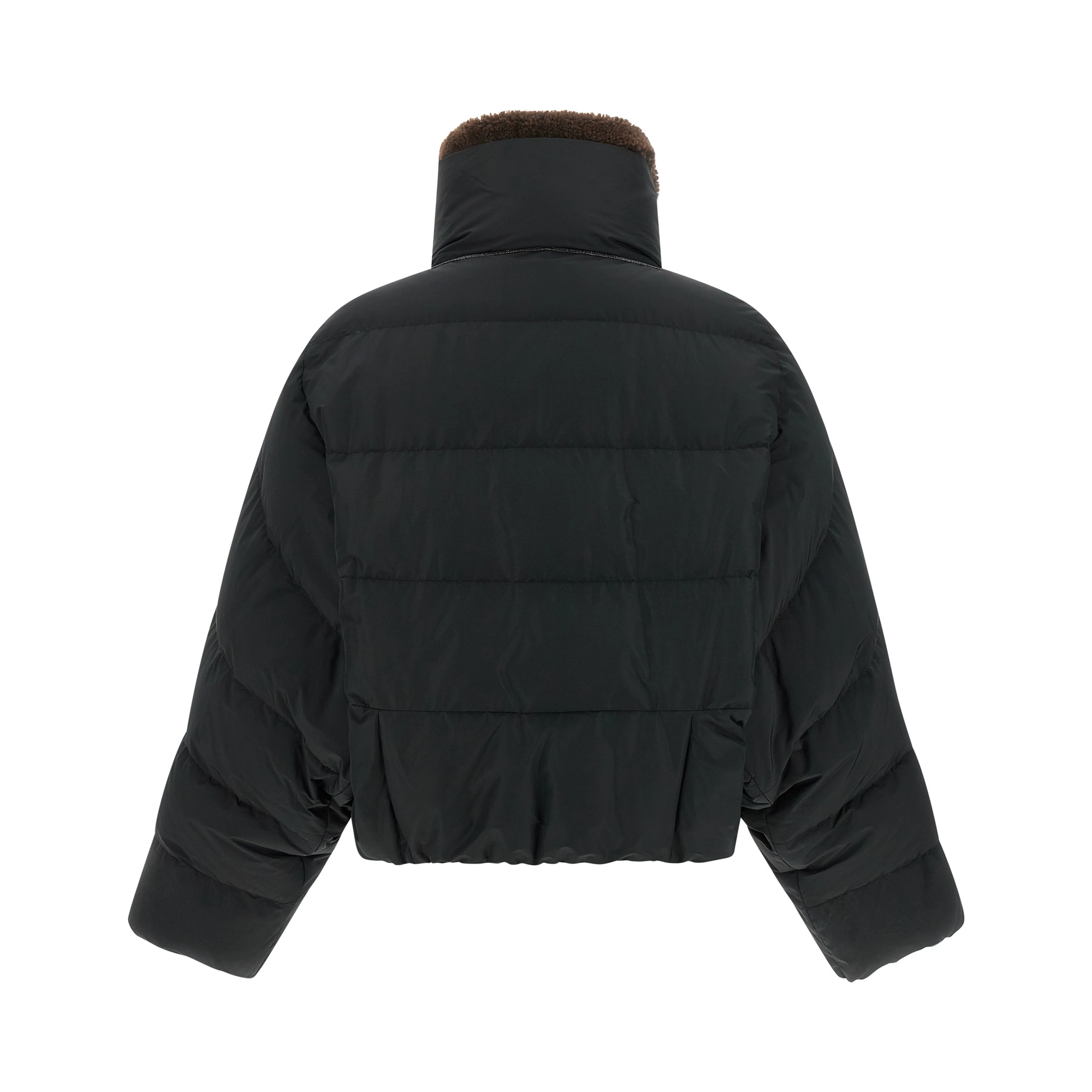 Black Cotton Full-Length Jacket