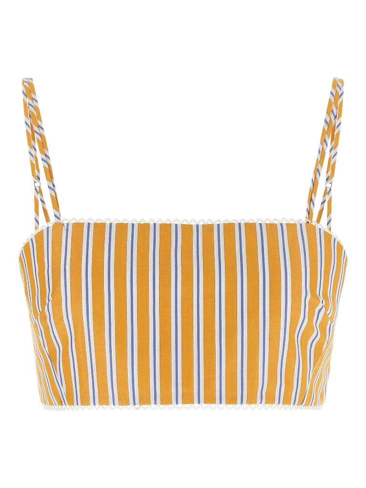 Bicolor Cotton Sleeveles T-Shirt