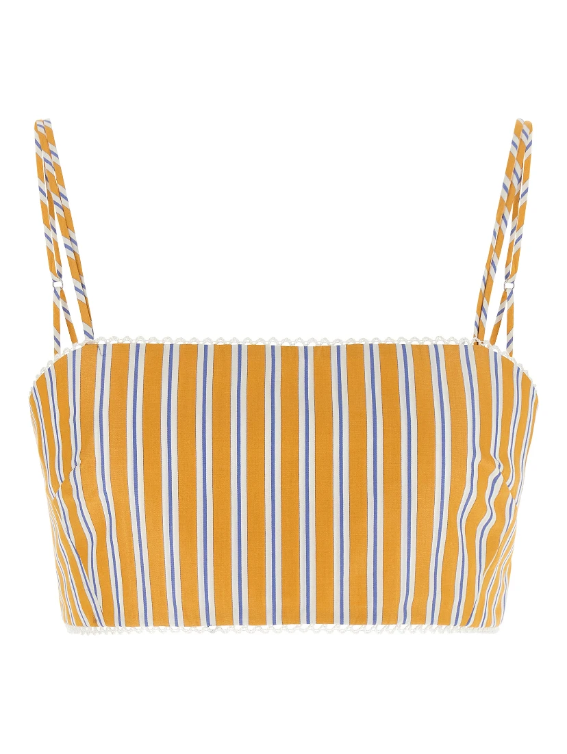 Bicolor Cotton Sleeveles T-Shirt