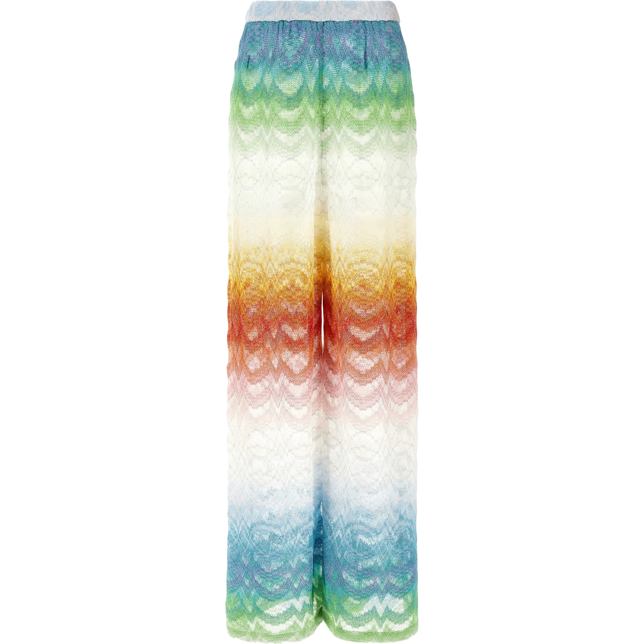 Multicolor Viscose Flared Pants