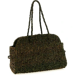 Bicolor Raffia Tote Bag