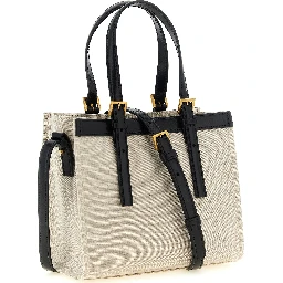 Beige Linen Tote Bag