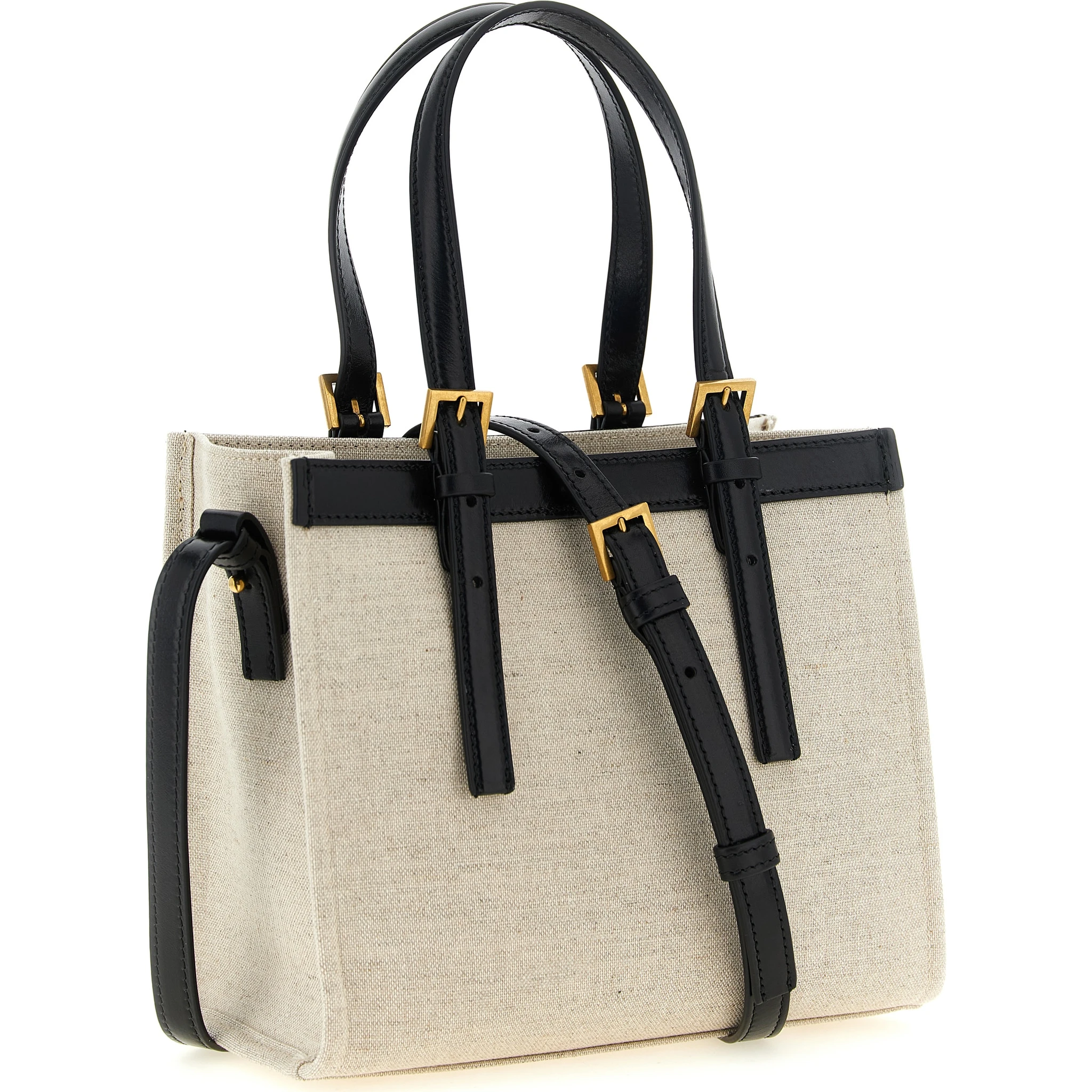 Beige Linen Tote Bag