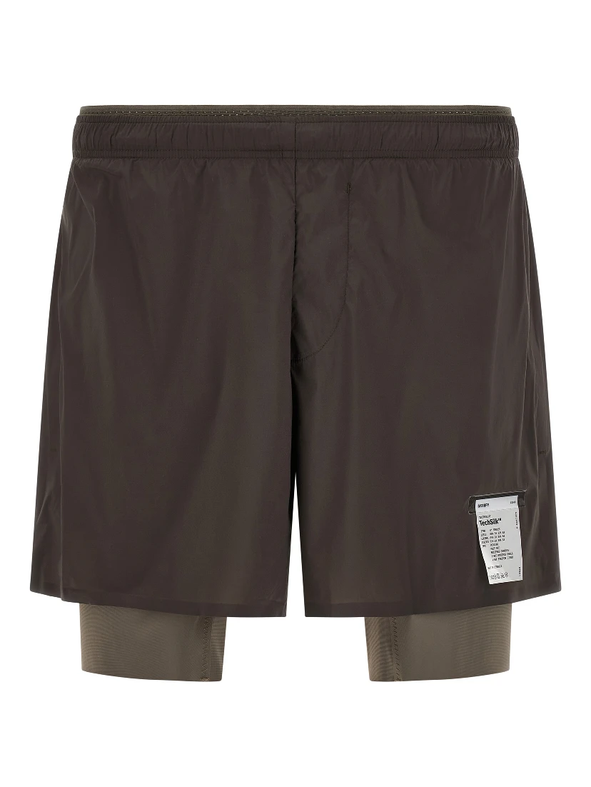 Gray Nylon Bermuda Shorts