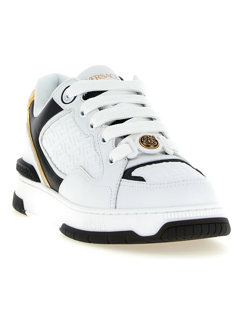Bicolor Leather Low Top Sneakers