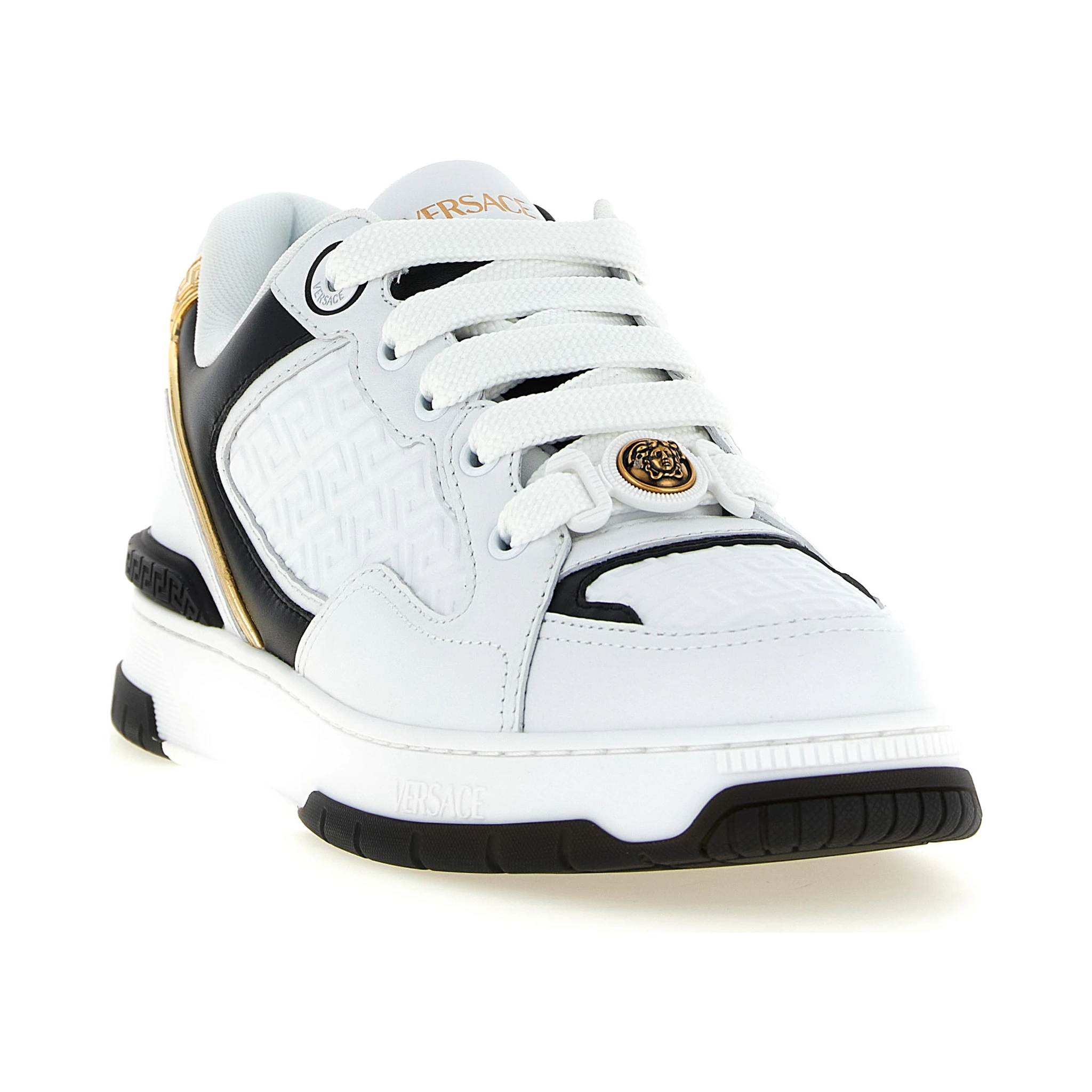 Bicolor Leather Low Top Sneakers