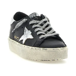 Black Cowhide Chunky Sneakers