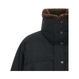 Black Cotton Full-Length Jacket