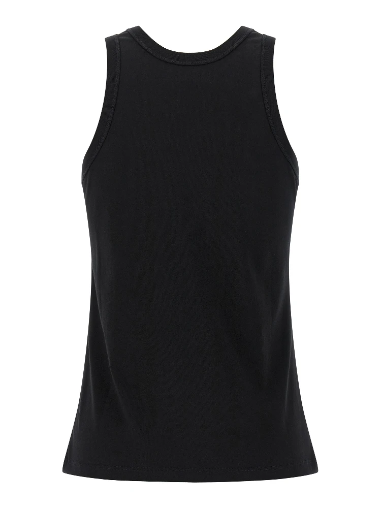 Black Cotton Sleeveles T-Shirt alternative