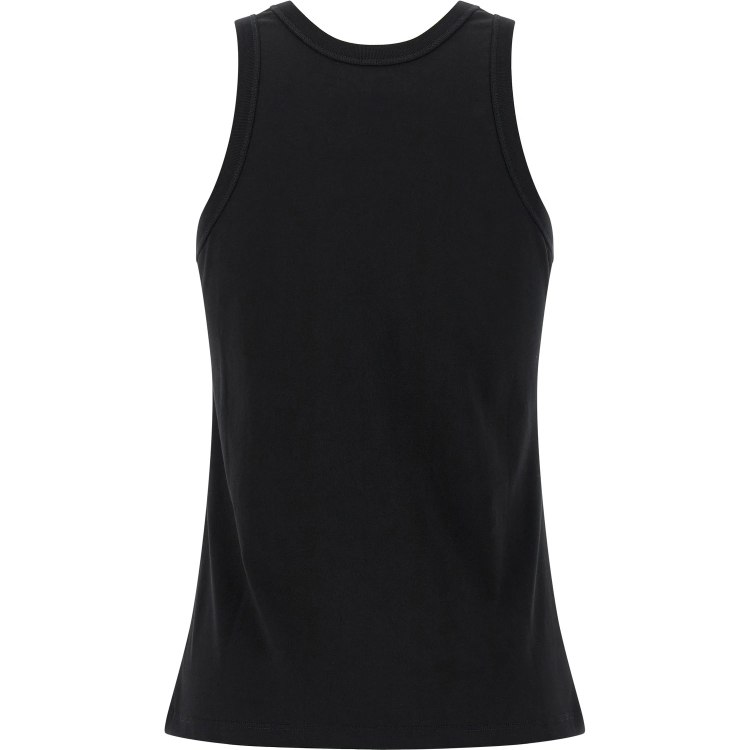 Black Cotton Sleeveles T-Shirt