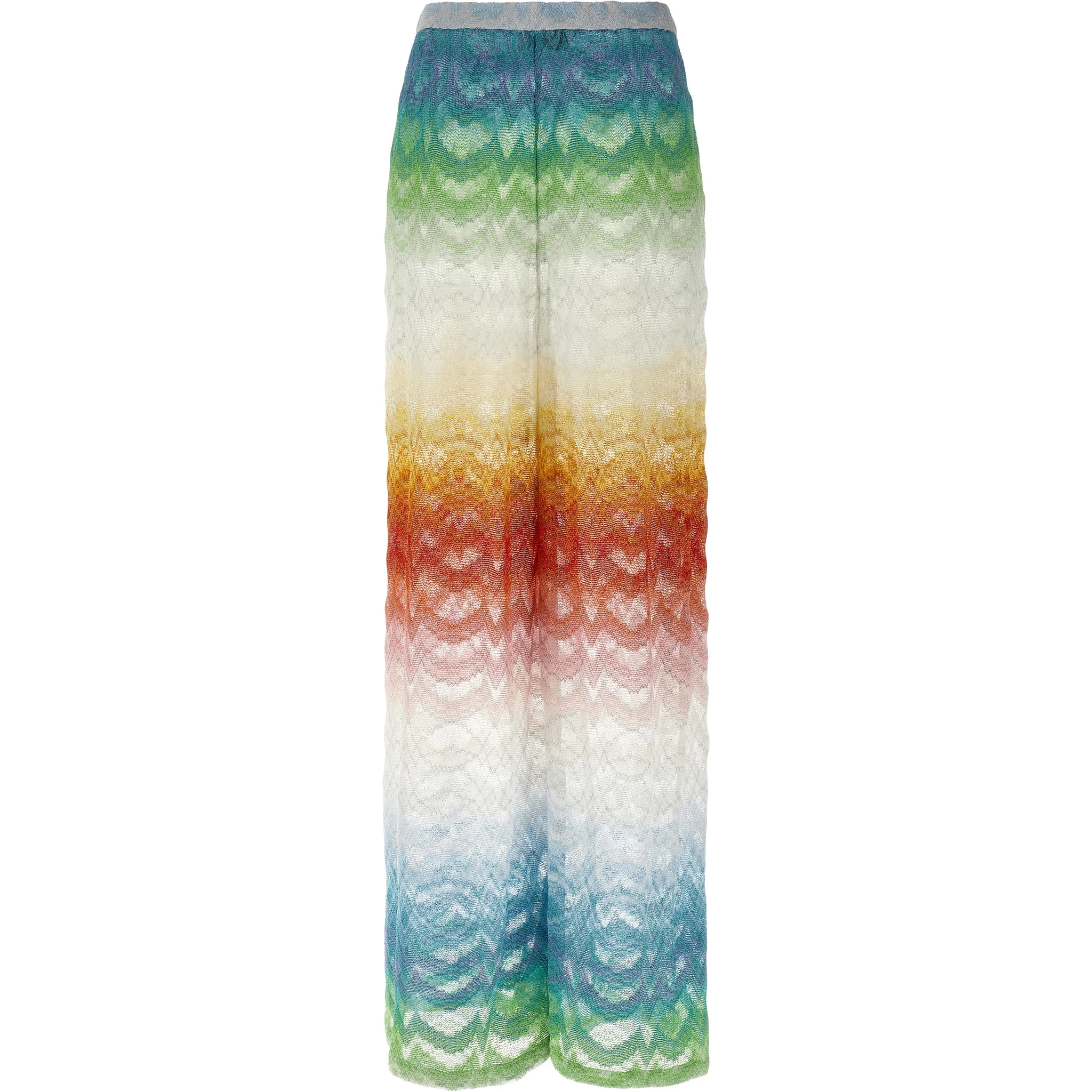 Multicolor Viscose Flared Pants