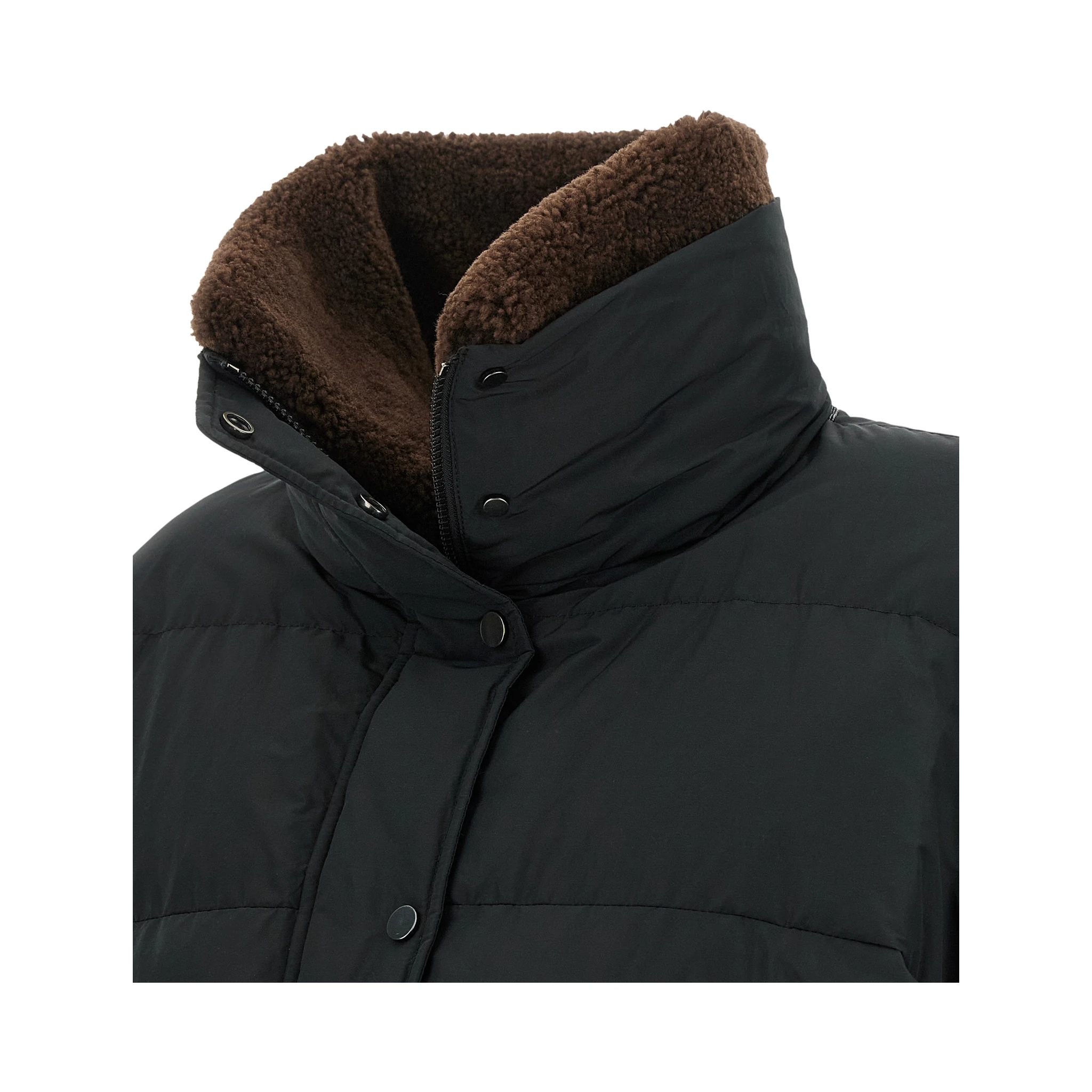 Black Cotton Full-Length Jacket
