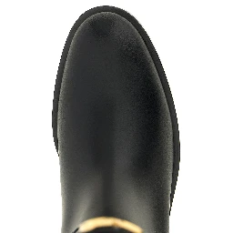 Black Calfskin Over The Knee