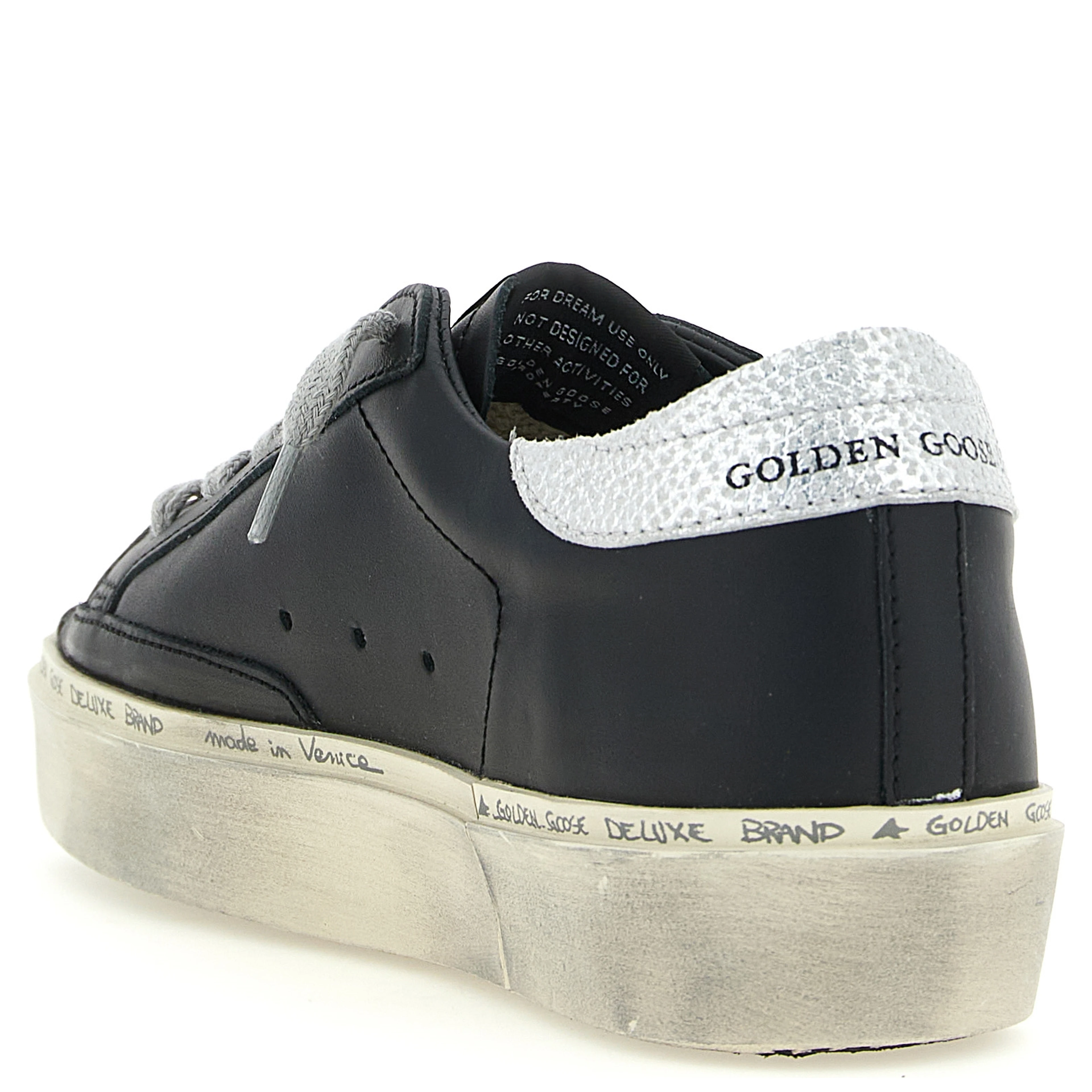 Black Cowhide Chunky Sneakers