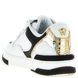 Bicolor Leather Low Top Sneakers