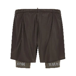 Gray Nylon Bermuda Shorts