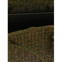 Bicolor Raffia Tote Bag