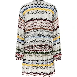 White Viscose Short Dress