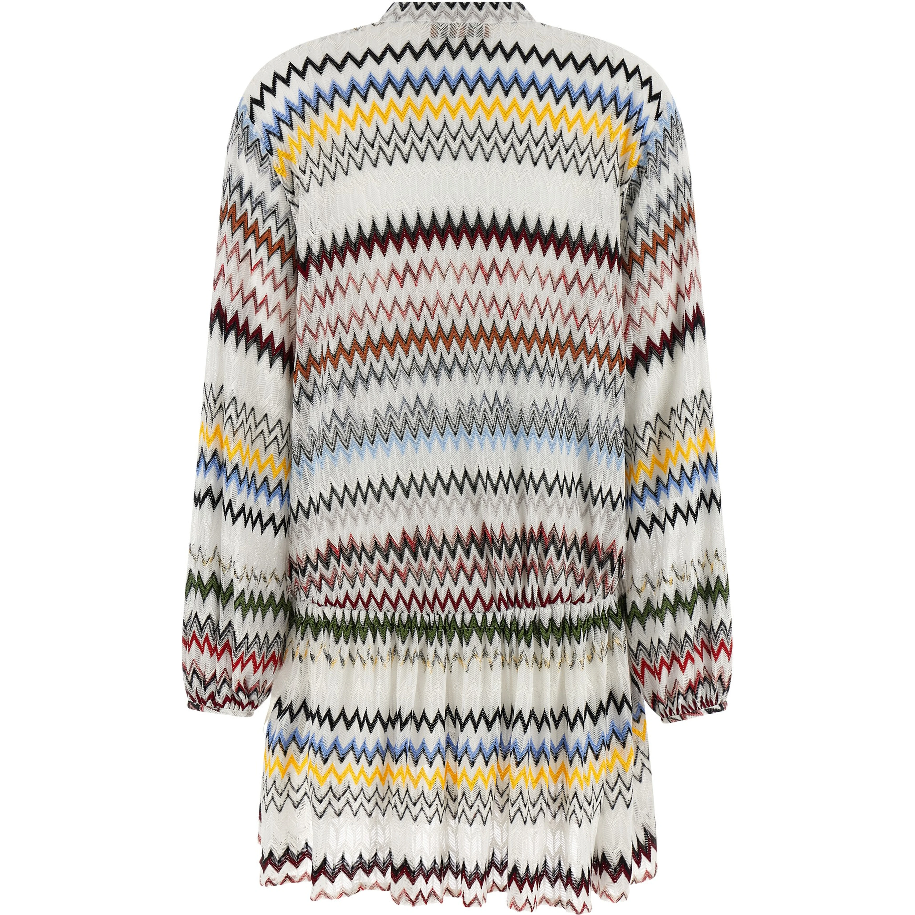 White Viscose Short Dress