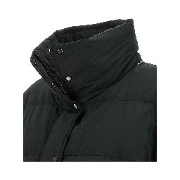 Black Cotton Full-Length Jacket