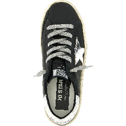 Black Cowhide Chunky Sneakers