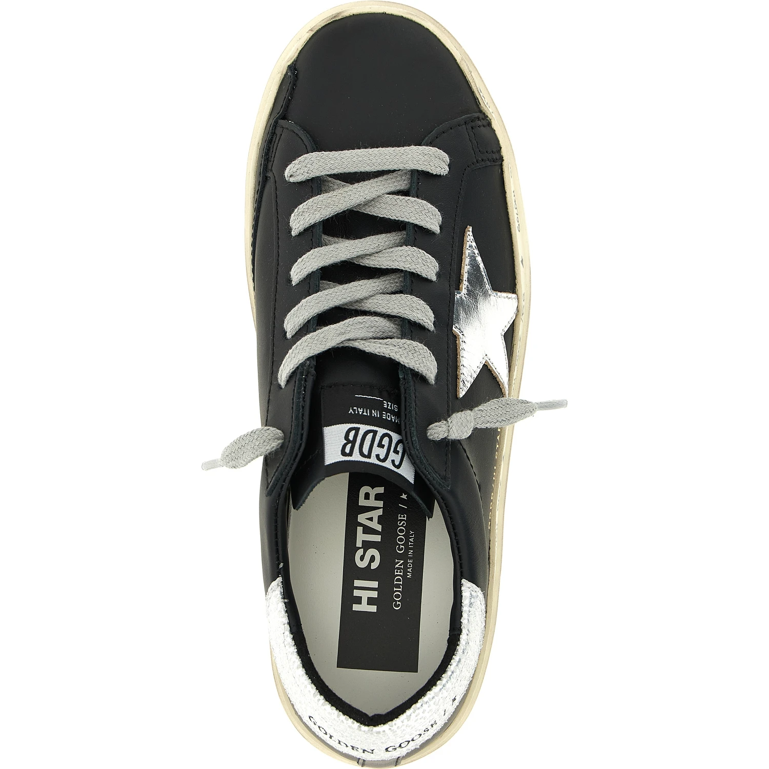 Black Cowhide Chunky Sneakers
