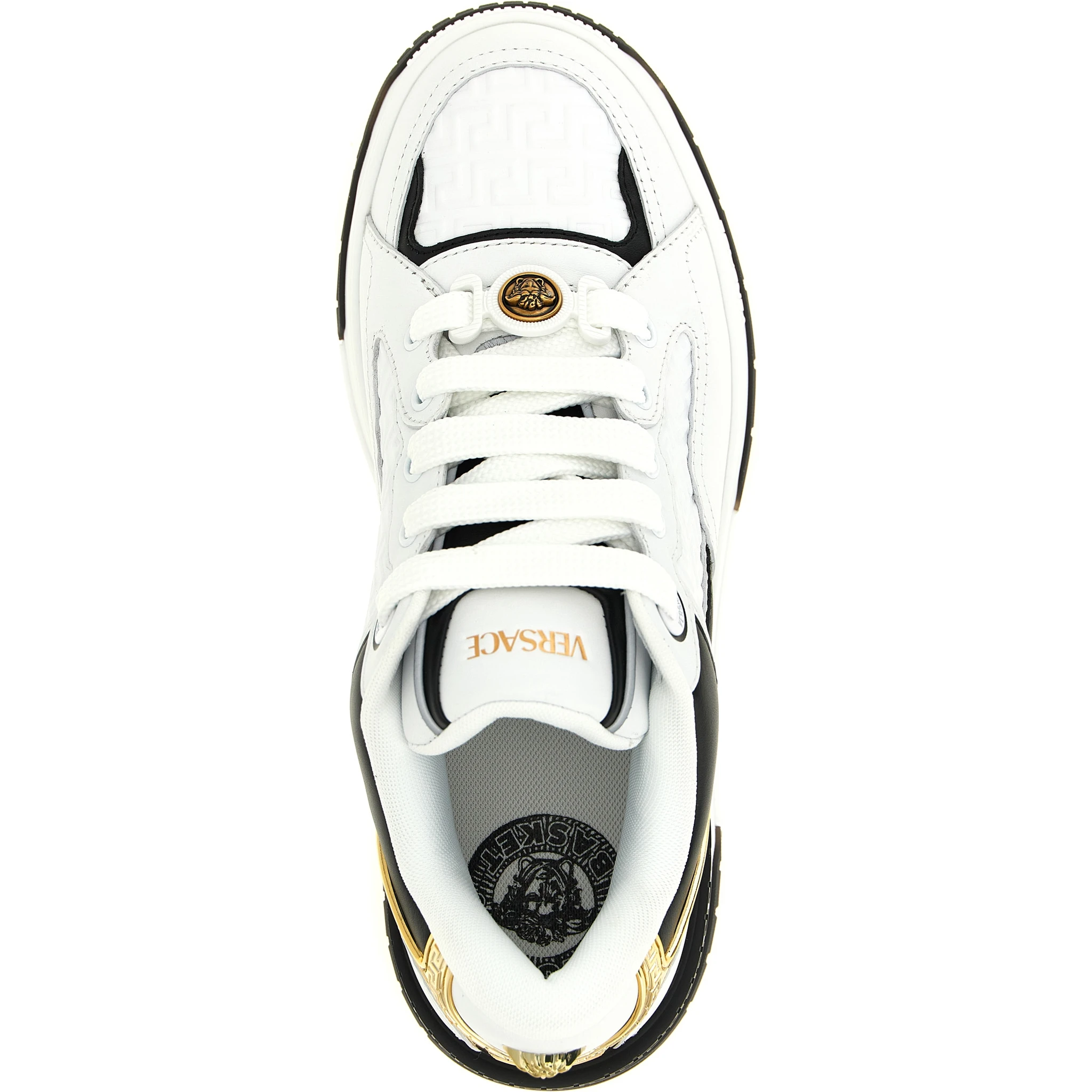 Bicolor Leather Low Top Sneakers