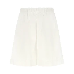 White Cotton Bermuda Shorts
