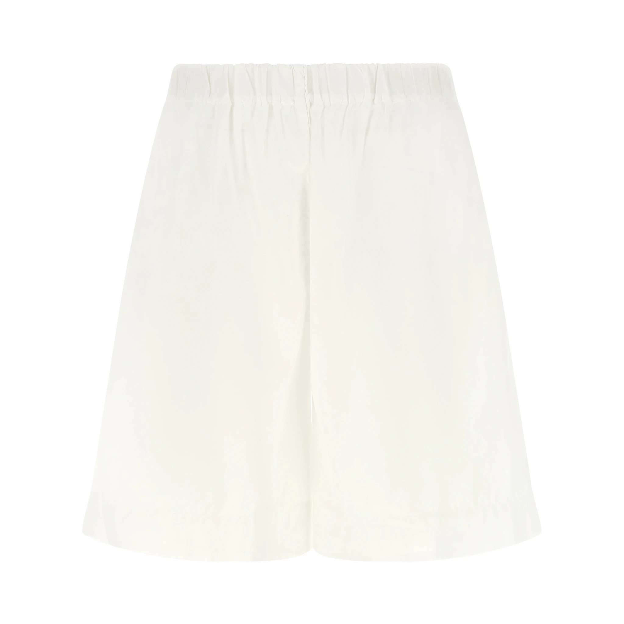 White Cotton Bermuda Shorts