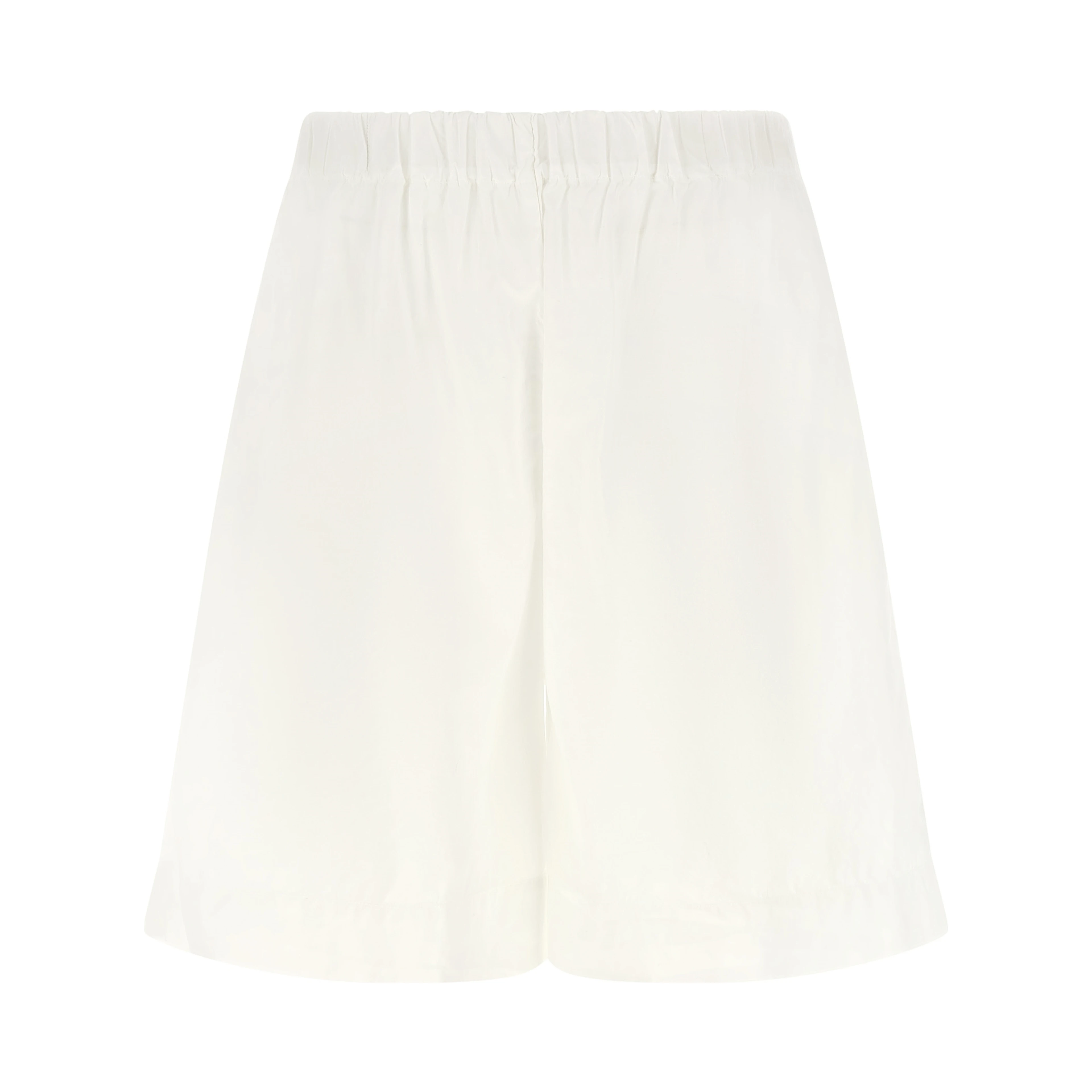 White Cotton Bermuda Shorts