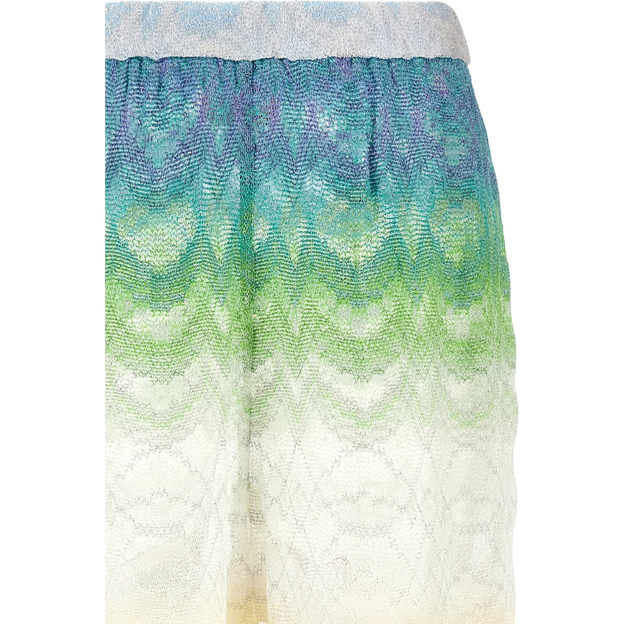 Multicolor Viscose Flared Pants