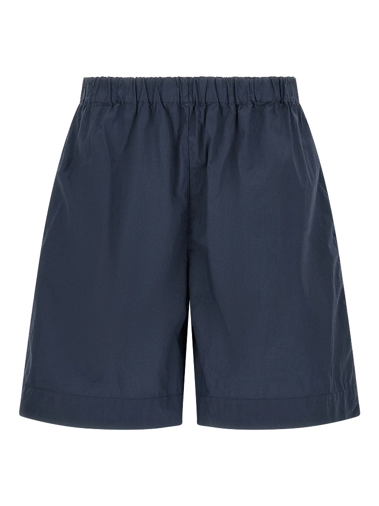 Blue Cotton Bermuda Shorts