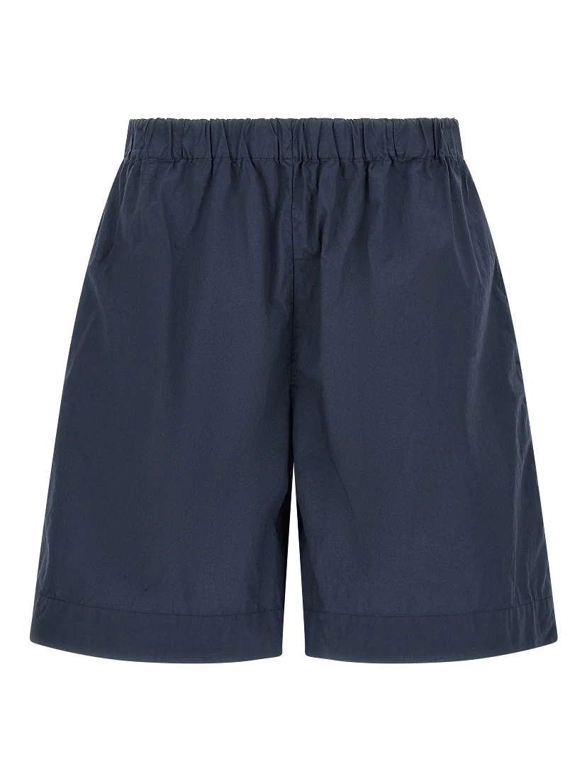 Blue Cotton Bermuda Shorts