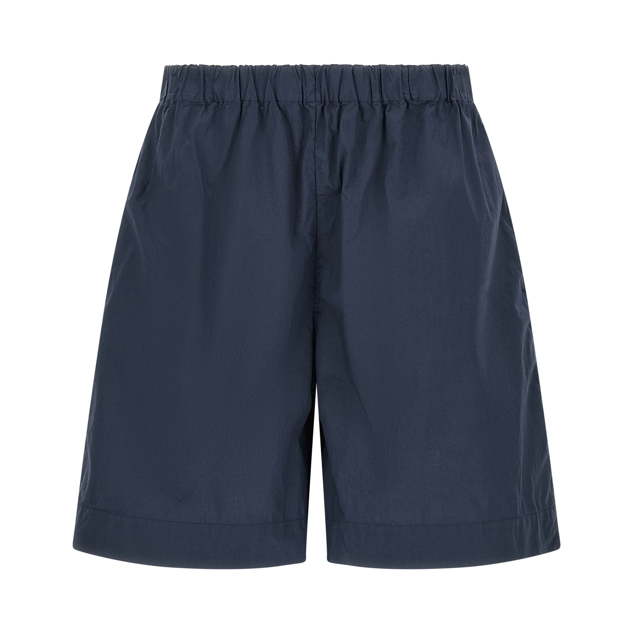 Blue Cotton Bermuda Shorts