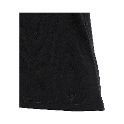 Black Cotton Sleeveles T-Shirt